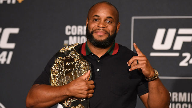 ANAHEIM, CALIFORNIA - AUGUST 15: Daniel Cormier poses for a photo during the UFC 241 Ultimate Media Day at the Hilton Anaheim hotel on August 15, 2019 in Anaheim, California.