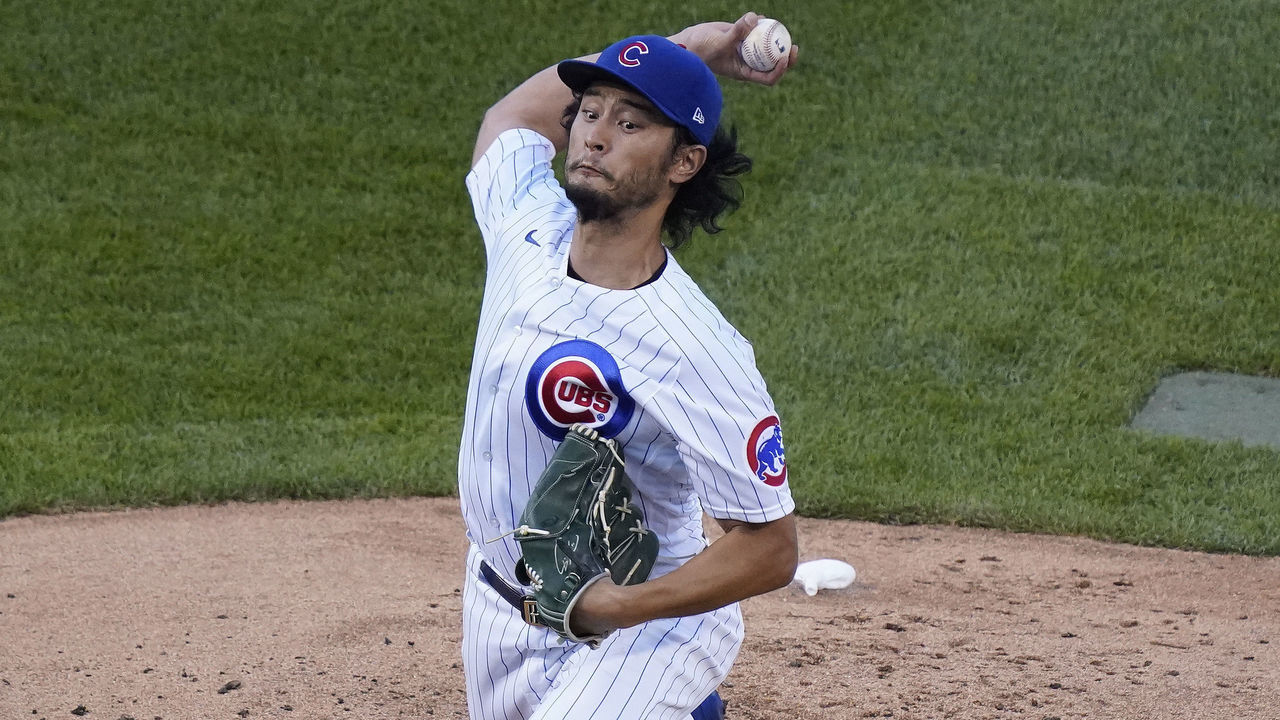 CHICAGO, ILLINOIS - AUGUST 13: Yu Darvish #11 of the Chicago Cubs throws a pitch during the second inning of a game against the Milwaukee Brewers at Wrigley Field on August 13, 2020 in Chicago, Illinois.