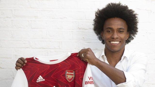 LONDON, ENGLAND - AUGUST 14: Arsenal unveil new signing Willian on August 14, 2020 in London, England.