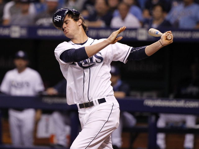 GIF: Wil Myers thinks he made an awesome catch, but he didn't