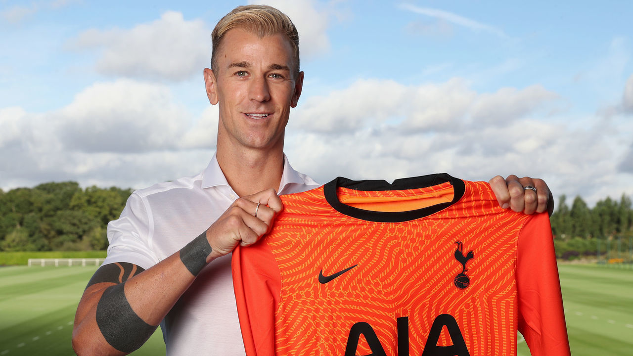 ENFIELD, ENGLAND - AUGUST 18: New signing Joe Hart of Tottenham Hotspur is unveiled by the club on August 18, 2020 in Enfield, England.