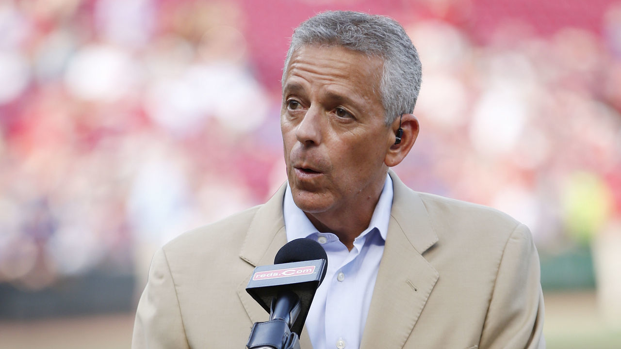 CINCINNATI, OH - JUNE 16: Cincinnati Reds television broadcaster Thom Brennaman looks on prior to a game against the Los Angeles Dodgers at Great American Ball Park on June 16, 2017 in Cincinnati, Ohio. The Dodgers defeated the Reds 3-1.