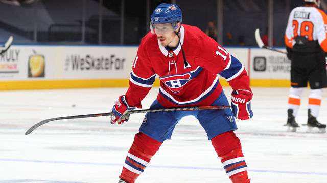 TORONTO, ONTARIO - AUGUST 18: Brendan Gallagher #11 of the Montreal Canadiens warms up before Game Four of the Eastern Conference First Round of the 2020 NHL Stanley Cup Playoff between the Philadelphia Flyers and the Montreal Canadiens at Scotiabank Arena on August 18, 2020 in Toronto, Ontario.