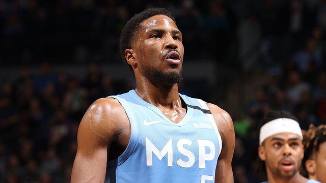 MINNEAPOLIS, MN - FEBRUARY 21: Malik Beasley #5 of the Minnesota Timberwolves shoots a free throw against the Boston Celtics on February 21, 2020 at Target Center in Minneapolis, Minnesota. Mandatory Copyright Notice: Copyright 2020 NBAE