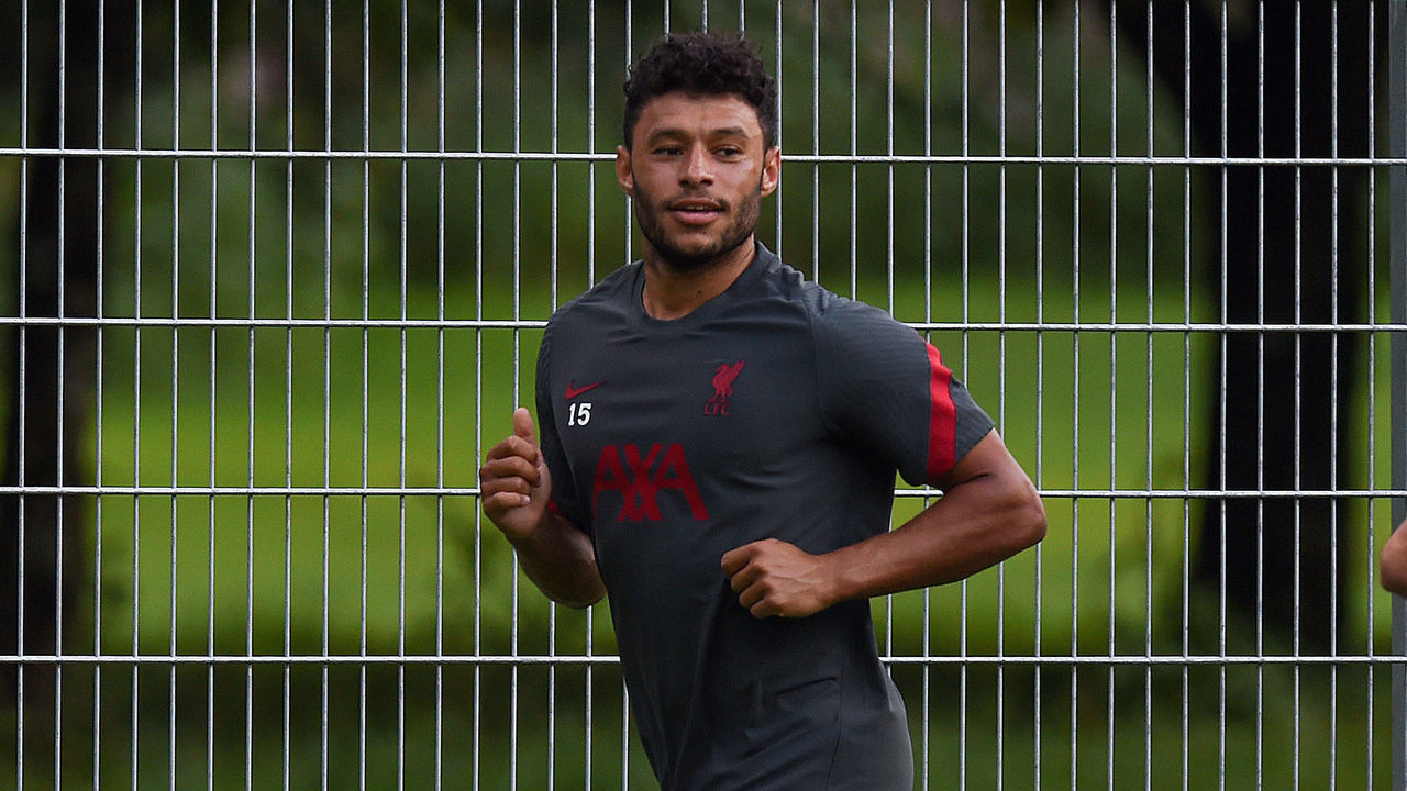 SALZBURG, AUSTRIA - AUGUST 15: (THE SUN OUT, THE SUN ON SUNDAY OUT) Alex Oxlade-Chamberlain of Liverpool during a training session on August 15, 2020 in Salzburg, Austria.