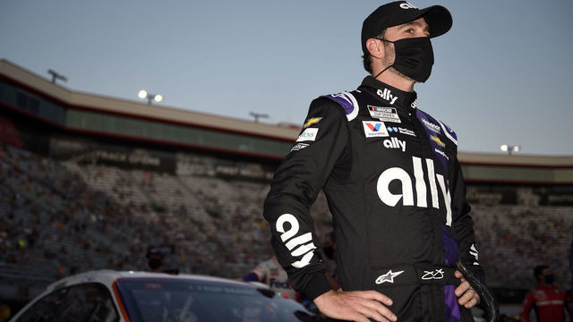 BRISTOL, TENNESSEE - JULY 15: Jimmie Johnson, driver of the #48 Ally Chevrolet, waits on the grid prior to the NASCAR Cup Series All-Star Race at Bristol Motor Speedway on July 15, 2020 in Bristol, Tennessee.