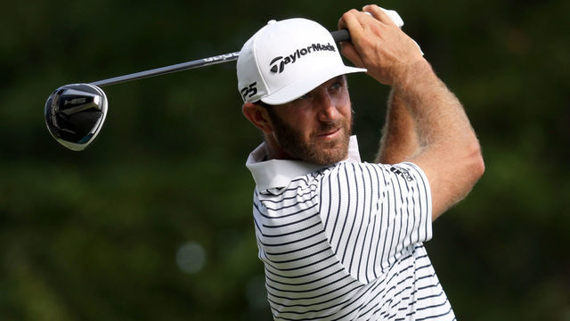 NORTON, MASSACHUSETTS - AUGUST 21: Dustin Johnson of the United States plays his shot from the 12th tee during the second round of The Northern Trust at TPC Boston on August 21, 2020 in Norton, Massachusetts.