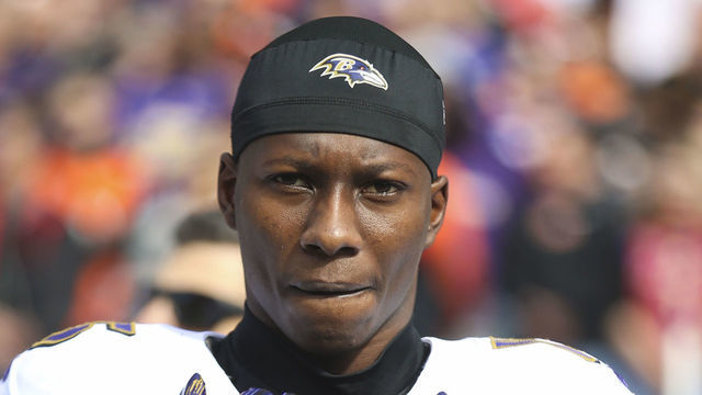 CINCINNATI, OHIO - NOVEMBER 10: Marquise Brown #15 of the Baltimore Ravens stands for the national anthem before the game against the Cincinnati Bengals at Paul Brown Stadium on November 10, 2019 in Cincinnati, Ohio.
