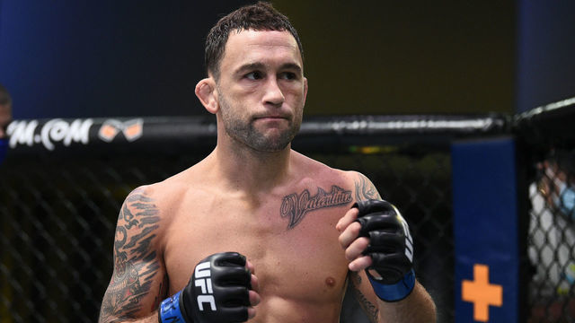 LAS VEGAS, NEVADA - AUGUST 22: Frankie Edgar prepares to fight Pedro Munhoz of Brazil in their bantamweight fight during the UFC Fight Night event at UFC APEX on August 22, 2020 in Las Vegas, Nevada.