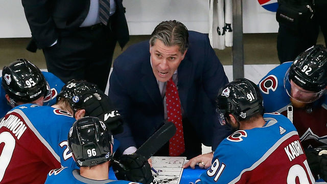 EDMONTON, ALBERTA - AUGUST 22: Head coach Jared Bednar of the Colorado Avalanche handles the bench during the game against the Dallas Stars in Game One of the Western Conference Second Round during the 2020 NHL Stanley Cup Playoffs at Rogers Place on August 22, 2020 in Edmonton, Alberta, Canada.