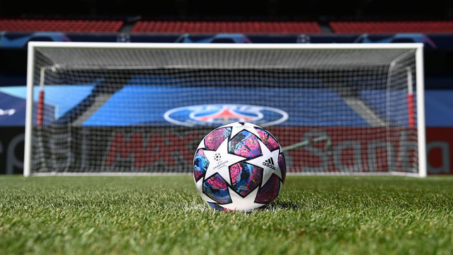 LISBON, PORTUGAL - AUGUST 23: The UCL Finale Istanbul Pro Ball is seen on the pitch prior to the UEFA Champions League Final match between Paris Saint-Germain and Bayern Munich at Estadio do Sport Lisboa e Benfica on August 23, 2020 in Lisbon, Portugal.