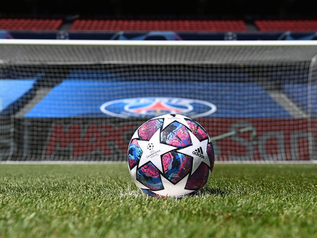 LISBON, PORTUGAL - AUGUST 23: The UCL Finale Istanbul Pro Ball is seen on the pitch prior to the UEFA Champions League Final match between Paris Saint-Germain and Bayern Munich at Estadio do Sport Lisboa e Benfica on August 23, 2020 in Lisbon, Portugal.