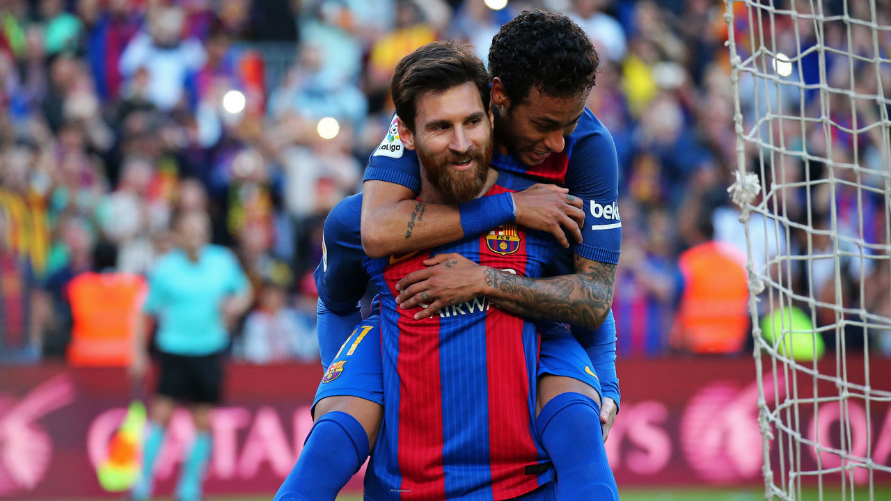 Leo Messi and Neymar Jr. celebration during the match between FC Barcelona and Villarreal CF, on May 06, 2017. Photo: Joan Valls/Urbanandsport/Nurphoto --