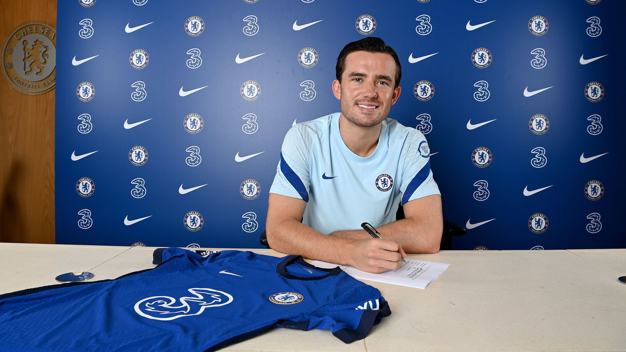 COBHAM, ENGLAND - AUGUST 26: Chelsea unveil new signing Ben Chilwell at Chelsea Training Ground on August 26, 2020 in Cobham, England.