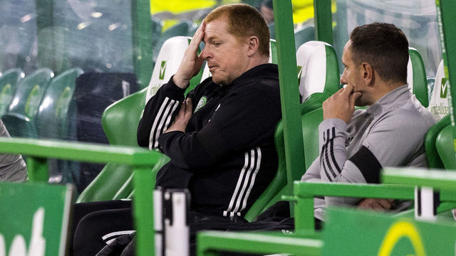 GLASGOW, SCOTLAND - AUGUST 26: Celtic Manager Neil Lennon during the Champions League Second Round qualifying match between Celtic and Ferencvaros at Celtic Park on August 26, 2020, in Glasgow, Scotland.