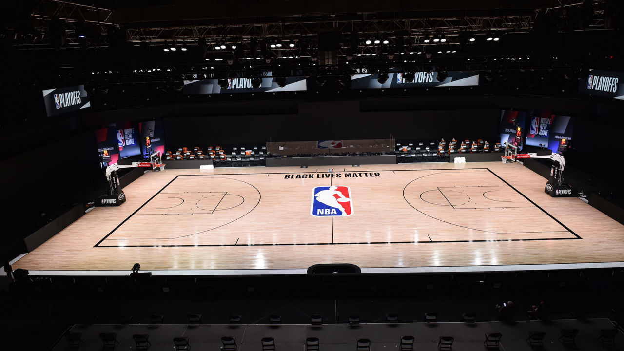 ORLANDO, FL - AUGUST 26: A general overall view of the Milwaukee Bucks against the Orlando Magic for Game five of the first round of the 2020 Playoffs as part of the NBA Restart 2020 on August 26, 2020 at AdventHealth Arena in Orlando, Florida. NOTE TO USER: User expressly acknowledges and agrees that, by downloading and/or using this photograph, user is consenting to the terms and conditions of the Getty Images License Agreement. Mandatory Copyright Notice: Copyright 2020 NBAE