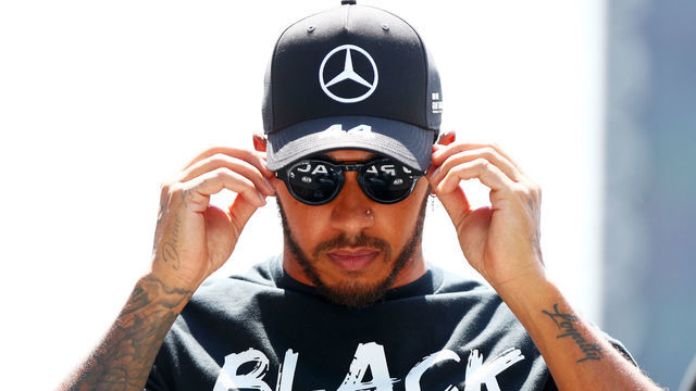BARCELONA, SPAIN - AUGUST 16: Lewis Hamilton of Great Britain and Mercedes GP looks on before the F1 Grand Prix of Spain at Circuit de Barcelona-Catalunya on August 16, 2020 in Barcelona, Spain.