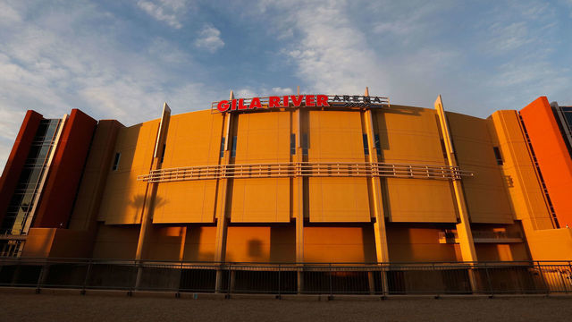 GLENDALE, AZ - NOVEMBER 25: General view outside of Gila River Arena before the NHL game between the Arizona Coyotes and the Anaheim Ducks on November 25, 2015 in Glendale, Arizona.