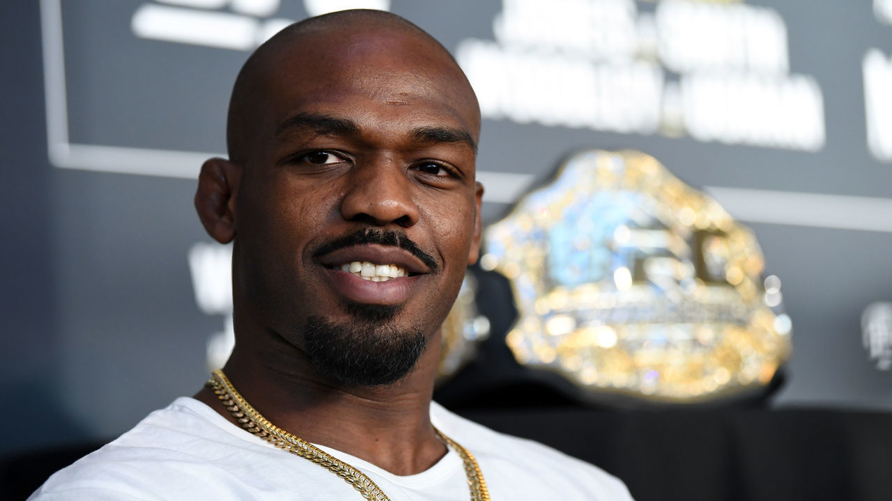 LAS VEGAS, NEVADA - FEBRUARY 27: Jon Jones interacts with the media during the UFC 235 Ultimate Media Day at T-Mobile Arena on February 27, 2019 in Las Vegas, Nevada.