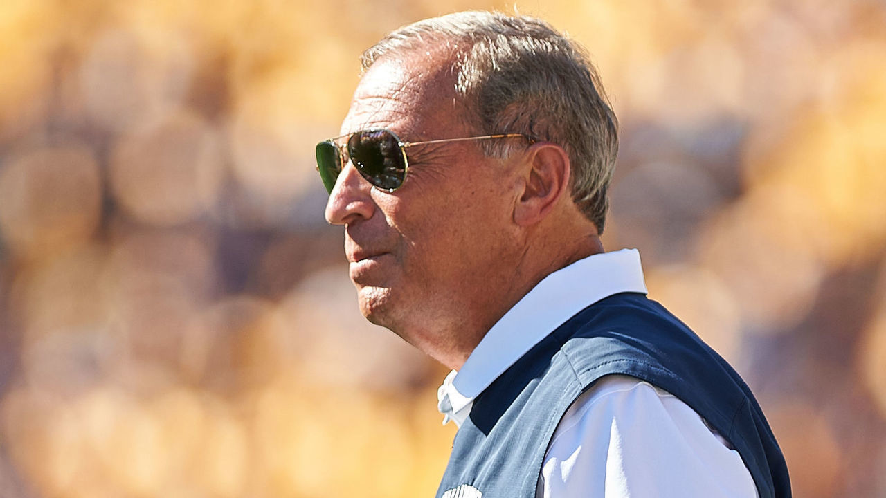 September 3, 2016: Villanova Wildcats head coach Andy Talley looks at the field during a NCAA football game between the Pittsburgh Panthers and the Villanova Wildcats at Heinz in Pittsburgh, PA.