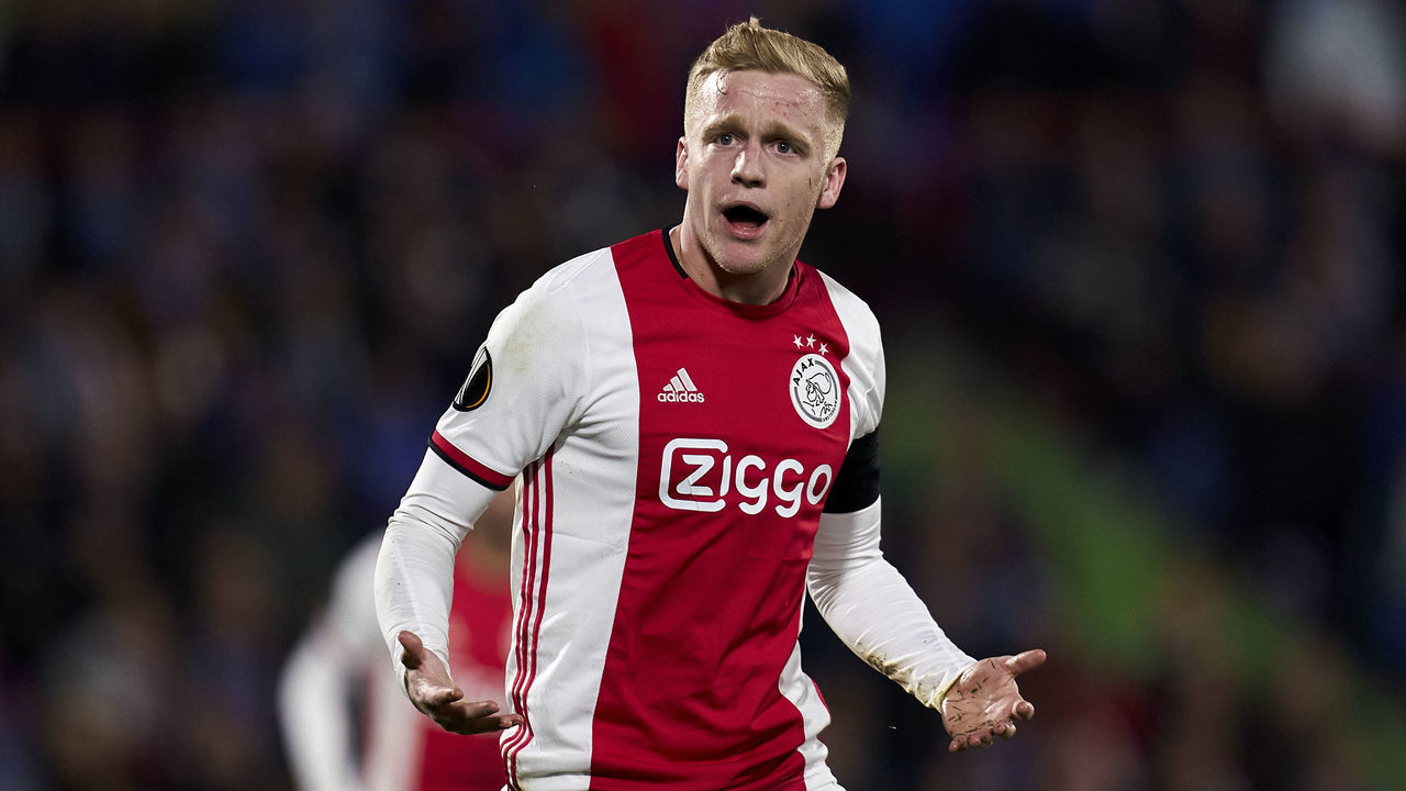 GETAFE, SPAIN - FEBRUARY 20: Donny van de Beek of AFC Ajax reacts during the UEFA Europa League round of 32 first leg match between Getafe CF and AFC Ajax at Coliseum Alfonso Perez on February 20, 2020 in Getafe, Spain.