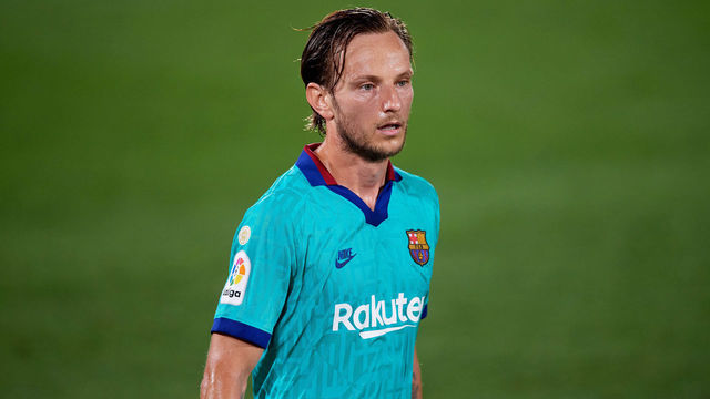 VILLAREAL, SPAIN - JULY 05: Ivan Rakitic of FC Barcelona looks on during the Liga match between Villarreal CF and FC Barcelona at Estadio de la Ceramica on July 05, 2020 in Villareal, Spain.