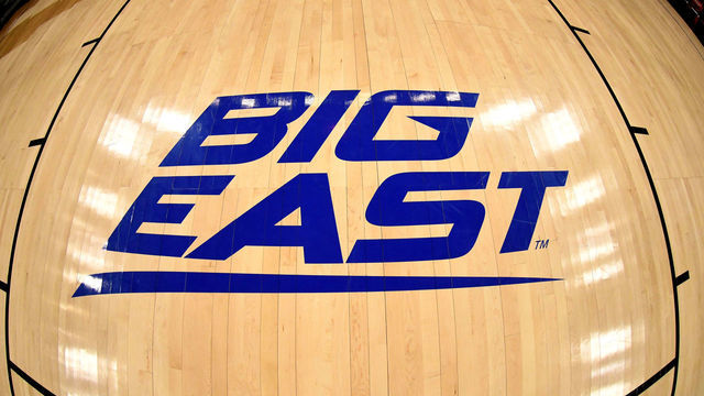 CHICAGO, IL - JANUARY 12: The Big East logo on the floor during a women's college basketball game between the DePaul Blue Demons and the Xavier Musketeers at Wintrust Arena on January 12, 2018 in Chicago, Illinois. The Blue Demons won 79-48. *** Local Caption ***