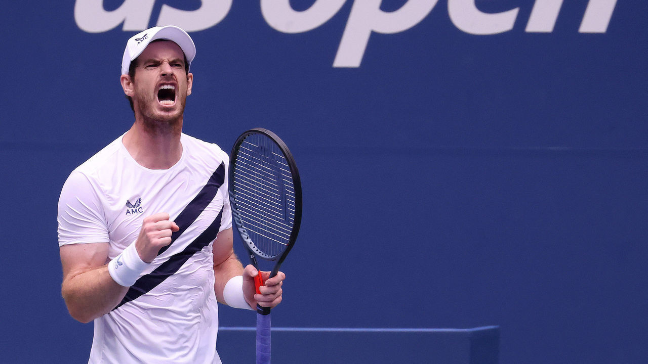 NEW YORK, NEW YORK - SEPTEMBER 01: Andy Murray of Great Britain reacts during his Men's Singles first round match against Yoshihito Nishioka of Japan on Day Two of the 2020 US Open at the USTA Billie Jean King National Tennis Center on September 1, 2020 in the Queens borough of New York City.