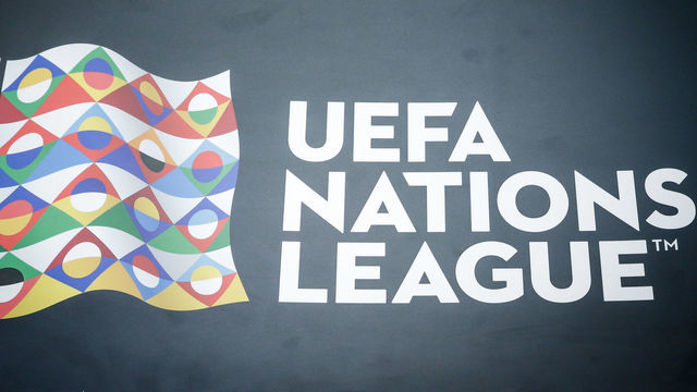 PORTO, PORTUGAL - JUNE 9: Logo of UEFA Nations League during the UEFA Nations league match between Portugal v Holland at the Estadio do Dragao on June 9, 2019 in Porto Portugal