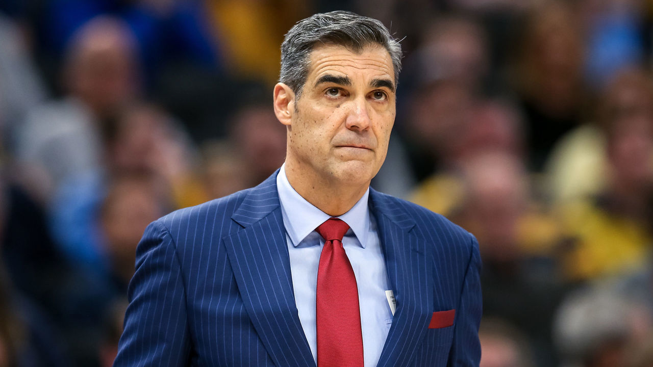 MILWAUKEE, WISCONSIN - JANUARY 04: Head coach Jay Wright of the Villanova Wildcats looks on in the first half against the Marquette Golden Eagles at the Fiserv Forum on January 04, 2020 in Milwaukee, Wisconsin.