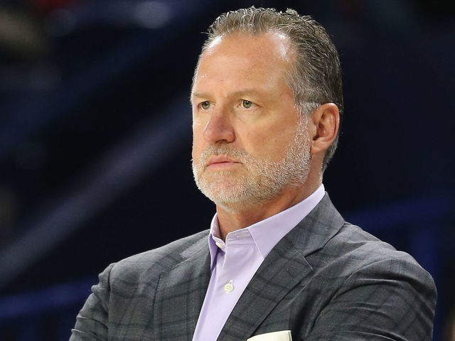 RICHMOND, VA - NOVEMBER 17: Cal State Northridge Matadors head coach Mark Gottfried on the sidelines during the game between the Cal State Northridge Matadors and the Richmond Spiders on November 17, 2019, at the Robins Center in Richmond, VA.