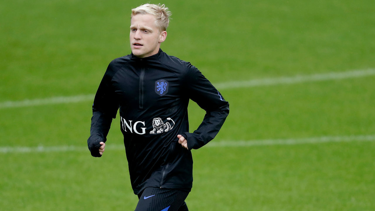ZEIST, NETHERLANDS - SEPTEMBER 3: Donny van de Beek of Holland during the Training MenTraining Holland at the KNVB Campus on September 3, 2020 in Zeist Netherlands