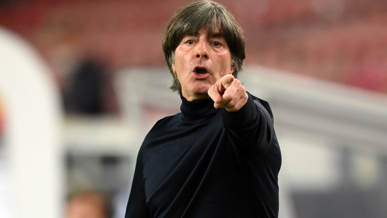 STUTTGART, GERMANY - SEPTEMBER 03: Joachim Loew, Head Coach of Germany reacts during the UEFA Nations League group stage match between Germany and Spain at Mercedes-Benz Arena on September 03, 2020 in Stuttgart, Germany.