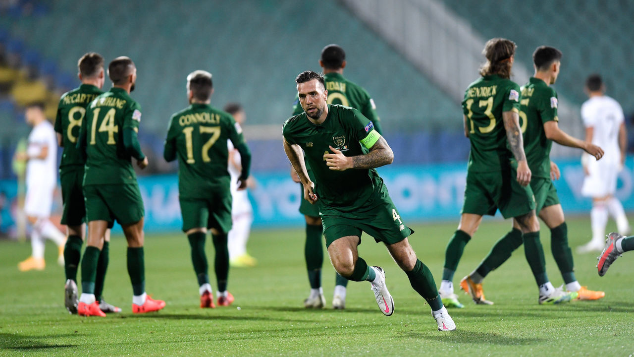 Sofia , Bulgaria - 3 September 2020; Shane Duffy of Republic of Ireland during the UEFA Nations League B match between Bulgaria and Republic of Ireland at Vasil Levski National Stadium in Sofia, Bulgaria.