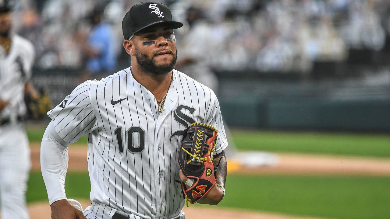 CHICAGO, IL - AUGUST 25: Chicago White Sox infielder Yoan Moncada (10) heads to the dugout during a Major League Baseball game between the Chicago White Sox and Pittsburgh Pirates on August 25, 2020, at Guaranteed Rate Field, Chicago, IL.
