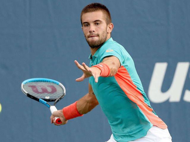 NEW YORK, NEW YORK - SEPTEMBER 02: Borna Coric of Croatia returns a volley during his Men's Singles second round match against Juan Ignacio Londero of Argentina on Day Three of the 2020 US Open at the USTA Billie Jean King National Tennis Center on September 2, 2020 in the Queens borough of New York City.