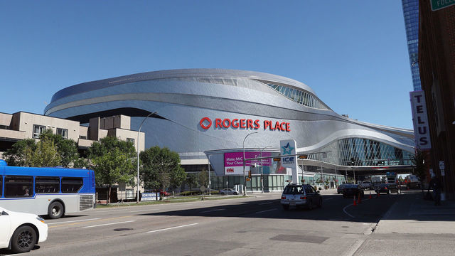 EDMONTON, ALBERTA - AUGUST 25: A general view of the arena prior to the game between the Vancouver Canucks and the Vegas Golden Knights in Game Two of the Western Conference Second Round during the 2020 NHL Stanley Cup Playoffs at Rogers Place on August 25, 2020 in Edmonton, Alberta, Canada.