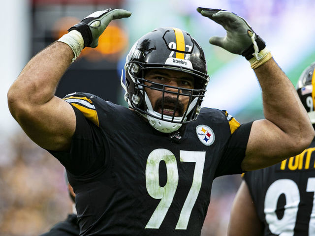 Cameron Heyward of the Pittsburgh Steelers looks on during the News  Photo - Getty Images