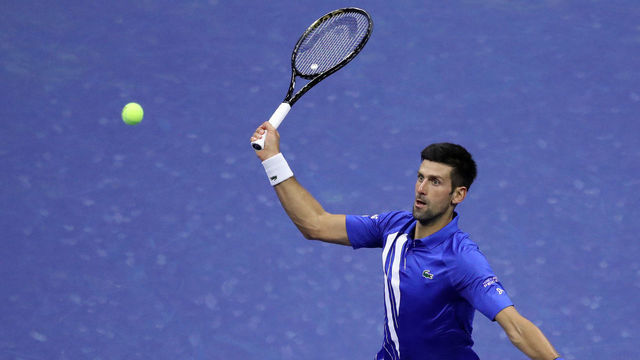 NEW YORK, NEW YORK - SEPTEMBER 04: Novak Djokovic of Serbia returns a volley during his Men’s Singles third round match against Jan-Lennard Struff of Germany on Day Five of the 2020 US Open at USTA Billie Jean King National Tennis Center on September 04, 2020 in the Queens borough of New York City.
