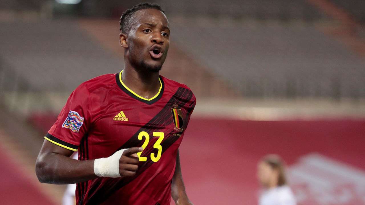 BRUSSEL, BELGIUM - SEPTEMBER 8: Michy Batshuayi of Belgium during the UEFA Nations league match between Belgium v Iceland at the King Baudouin Stadium on September 8, 2020 in brussel Belgium