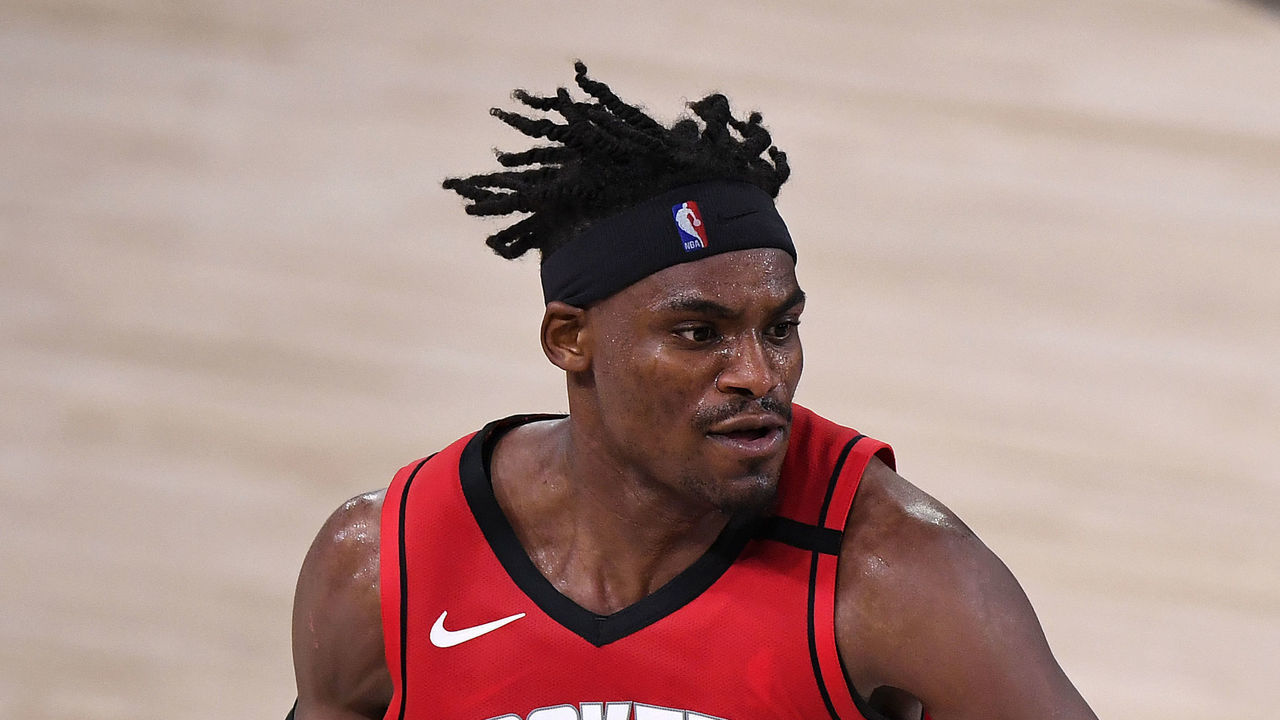LAKE BUENA VISTA, FLORIDA - SEPTEMBER 06: Danuel House Jr. #4 of the Houston Rockets dribbles the ball during the second quarter against the Los Angeles Lakers in Game Two of the Western Conference Second Round during the 2020 NBA Playoffs at AdventHealth Arena at the ESPN Wide World Of Sports Complex on September 06, 2020 in Lake Buena Vista, Florida.