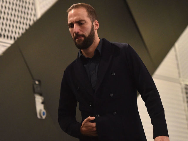 TURIN, ITALY - NOVEMBER 26: Gonzalo Higuain of Juventus arrives prior to the UEFA Champions League group D match between Juventus and Atletico Madrid at Allianz Stadium on November 26, 2019 in Turin, Italy.