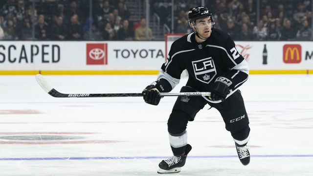 LOS ANGELES, CA - MARCH 09: Los Angeles Kings defenseman Sean Walker (26) skates during the NHL regular season hockey game against the Colorado Avalanche on Monday, March 9, 2020 at Staples Center in Los Angeles, Calif.