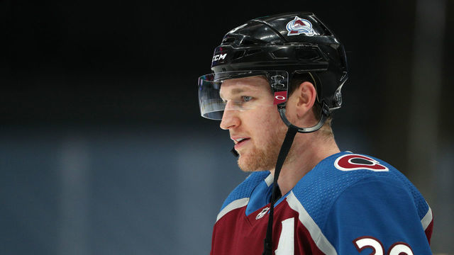 EDMONTON, ALBERTA - AUGUST 22: Nathan MacKinnon #29 of the Colorado Avalanche warms up before Game one of the Western Conference Second Round of the 2020 NHL Stanley Cup Playoff between the Dallas Stars and the Colorado Avalanche at Rogers Place on August 22, 2020 in Edmonton, Alberta.