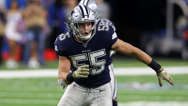 DETROIT, MI - NOVEMBER 17: Leighton Vander Esch #55 of the Dallas Cowboys in action during the game against the Detroit Lions at Ford Field on November 17, 2019 in Detroit, Michigan. The Cowboys defeated the Lions 35-27.