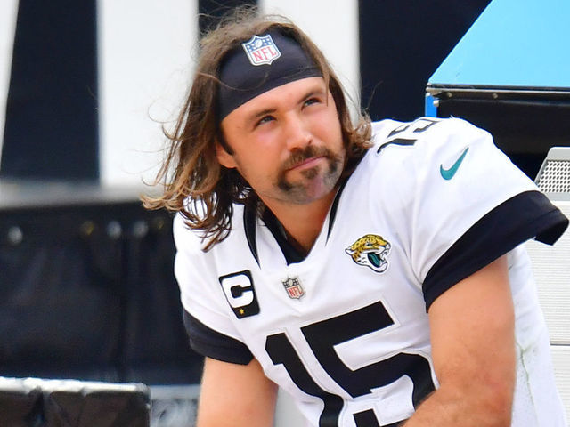 JACKSONVILLE, FLORIDA - SEPTEMBER 13: Gardner Minshew #15 of the Jacksonville Jaguars watches the replay board during the fourth quarter against the Indianapolis Colts at TIAA Bank Field on September 13, 2020 in Jacksonville, Florida.