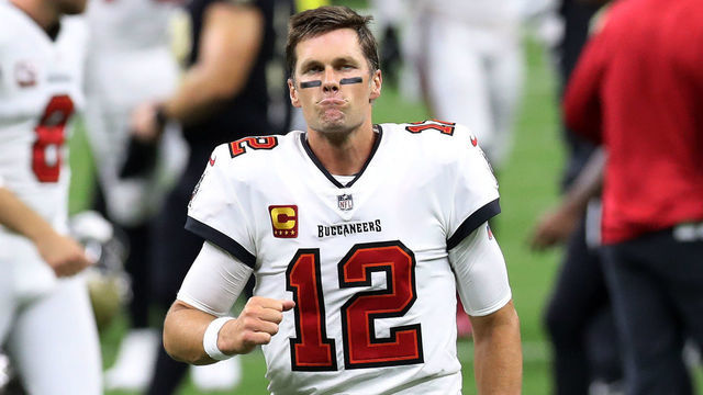 NEW ORLEANS, LOUISIANA - SEPTEMBER 13: Tom Brady #12 of the Tampa Bay Buccaneers makes a face as he leaves the field following a loss against the New Orleans Saints at the Mercedes-Benz Superdome on September 13, 2020 in New Orleans, Louisiana.