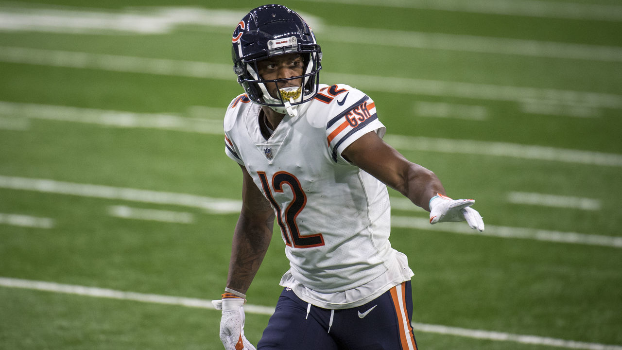 DETROIT, MI - SEPTEMBER 13: Allen Robinson #12 of the Chicago Bears looks on during the second quarter against the Detroit Lions at Ford Field on September 13, 2020 in Detroit, Michigan.
