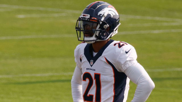 ENGLEWOOD, CO - AUGUST 21: Cornerback A.J. Bouye #21 of the Denver Broncos stands on the field during a training session at UCHealth Training Center on August 21, 2020 in Englewood, Colorado.