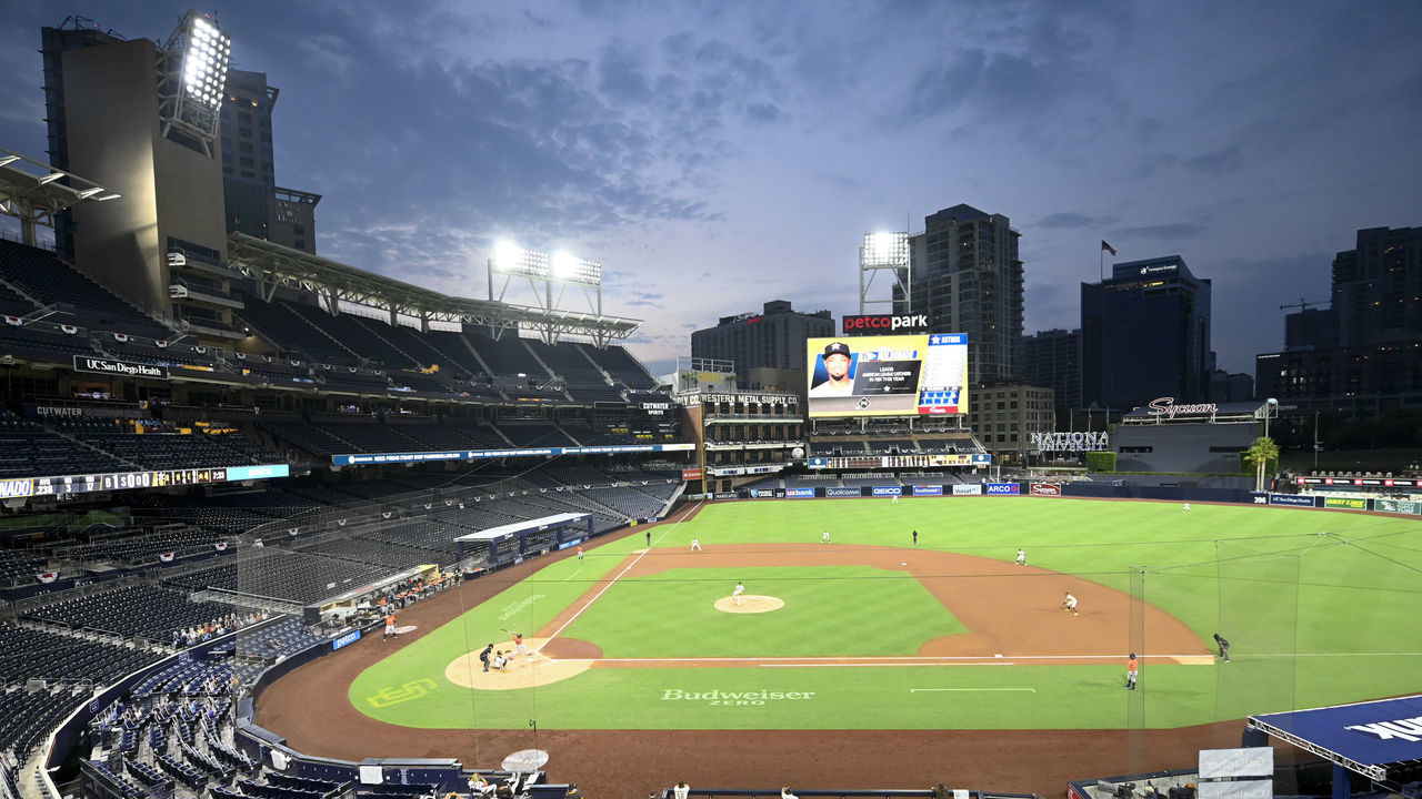SAN DIEGO, CA - AUGUST 21: A general view as the Houston Astros play against the San Diego Padres during the fourth inning of a baseball game at Petco Park on August 21, 2020 in San Diego, California.